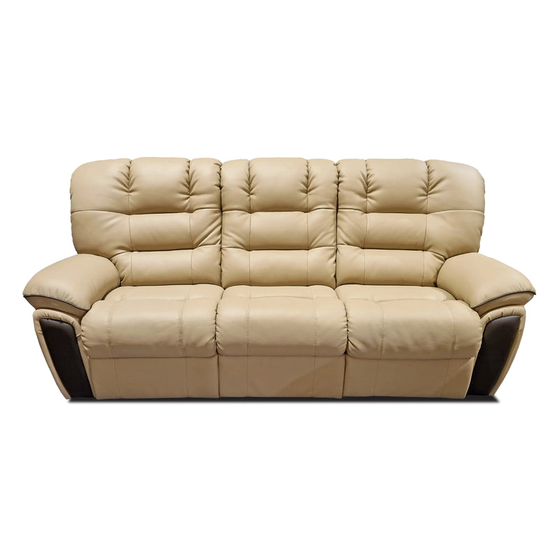 Beige leather sofa