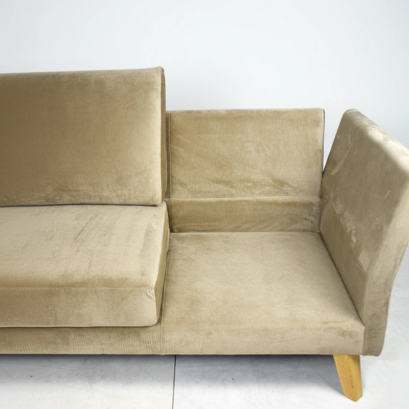 Beige sectional sofa on a white background