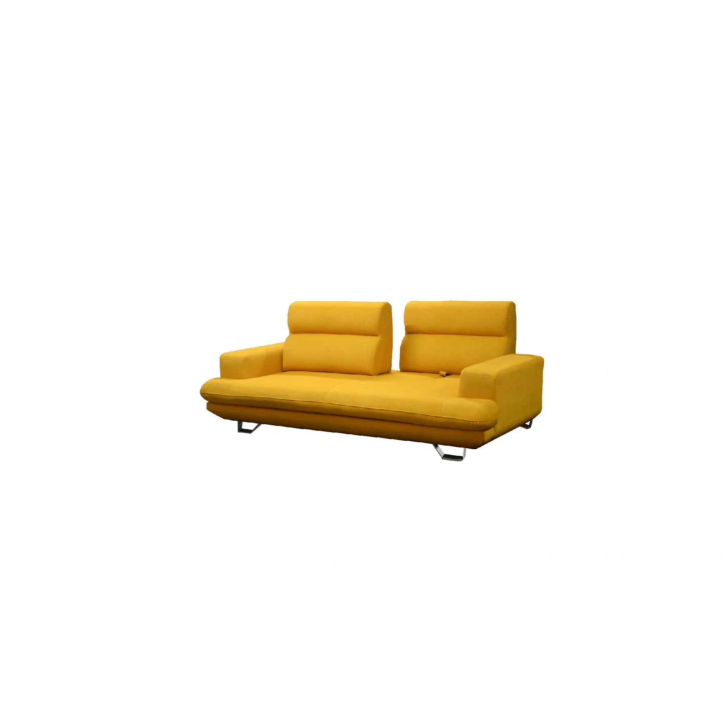 Yellow sofa bed on a white background