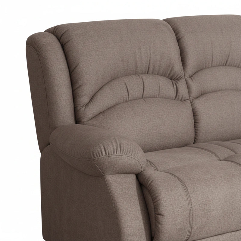 Brown fabric sofa on a white background