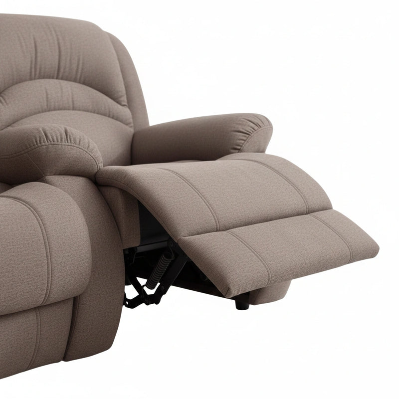 Beige recliner chair on a white background