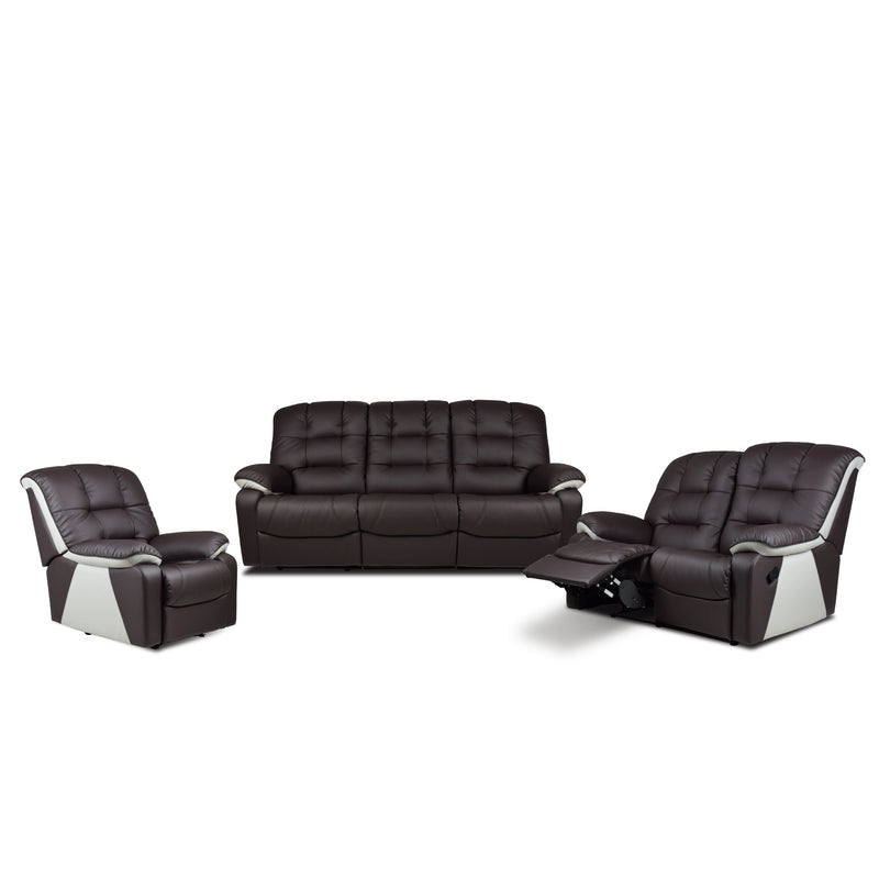 Sorento Premium Comfort Sofa Black leather recliner sofa set