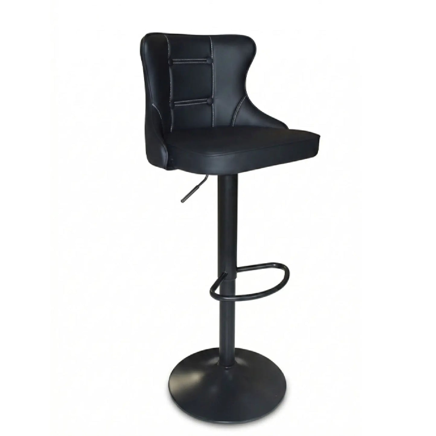Black bar stool on a white background