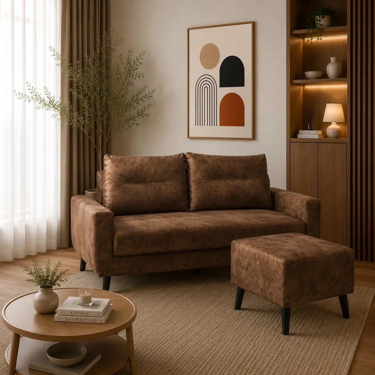 Ashley Luxe Wide-Seating L Shape Sofa