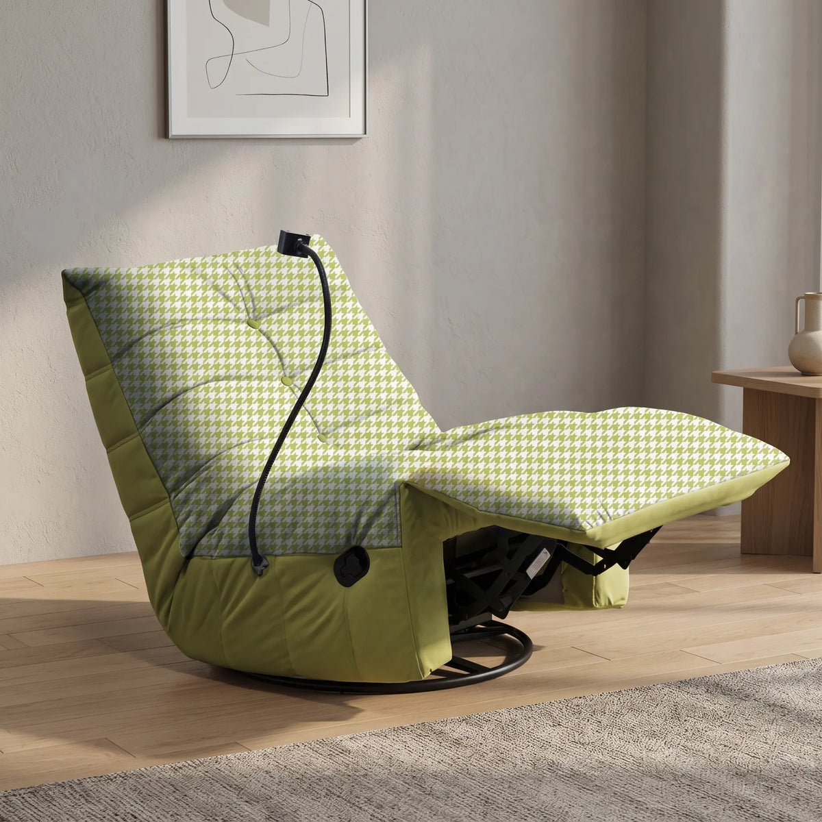 Caterpillar Rocking Recliner Sofa With Phone Holder