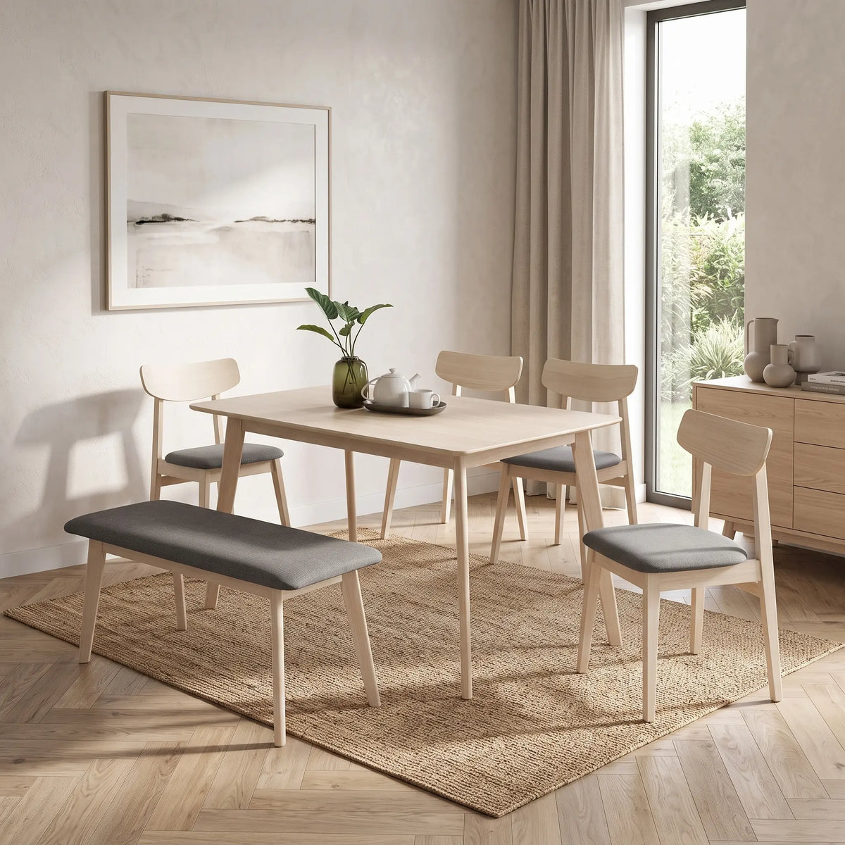 Colin Solid Wooden Dining Set