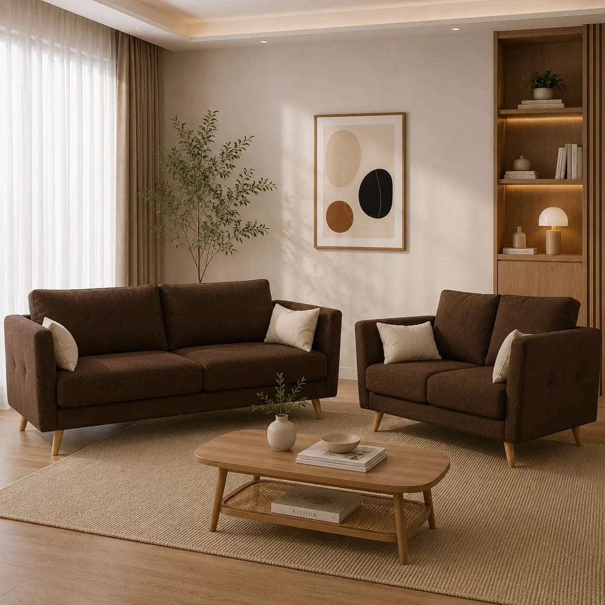 Evelyn Nordic Cloud 1+2+3 Seater Sofa Set