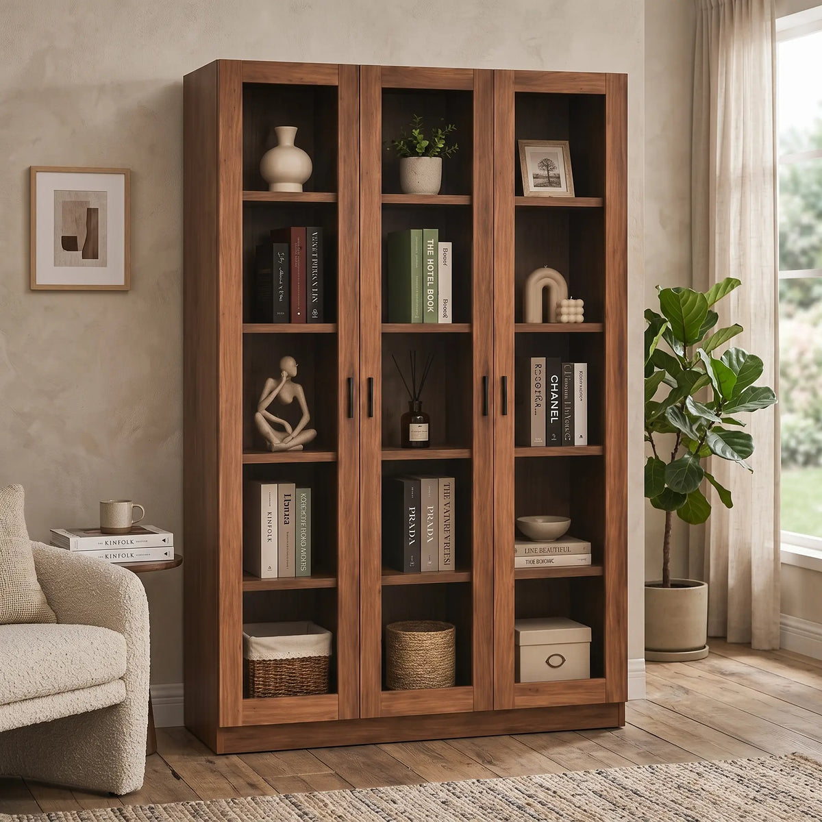 Hugo 3 Door Book Cabinet