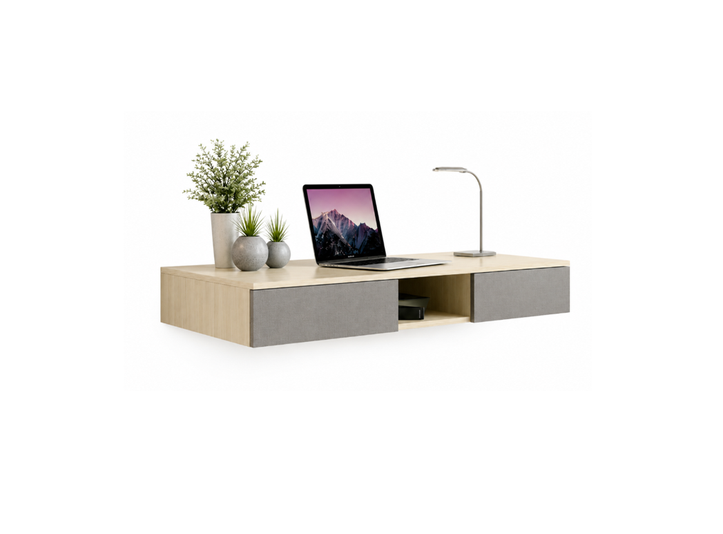 Hover Wall-Mounted Floating Study Table & Bookshelf Set