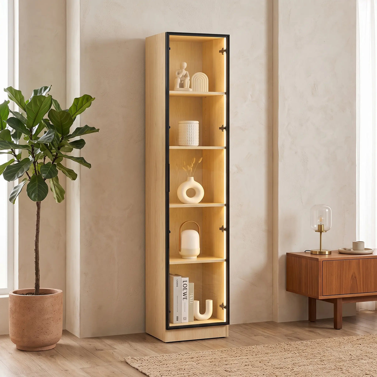 Isla 1 Door Display Cabinet
