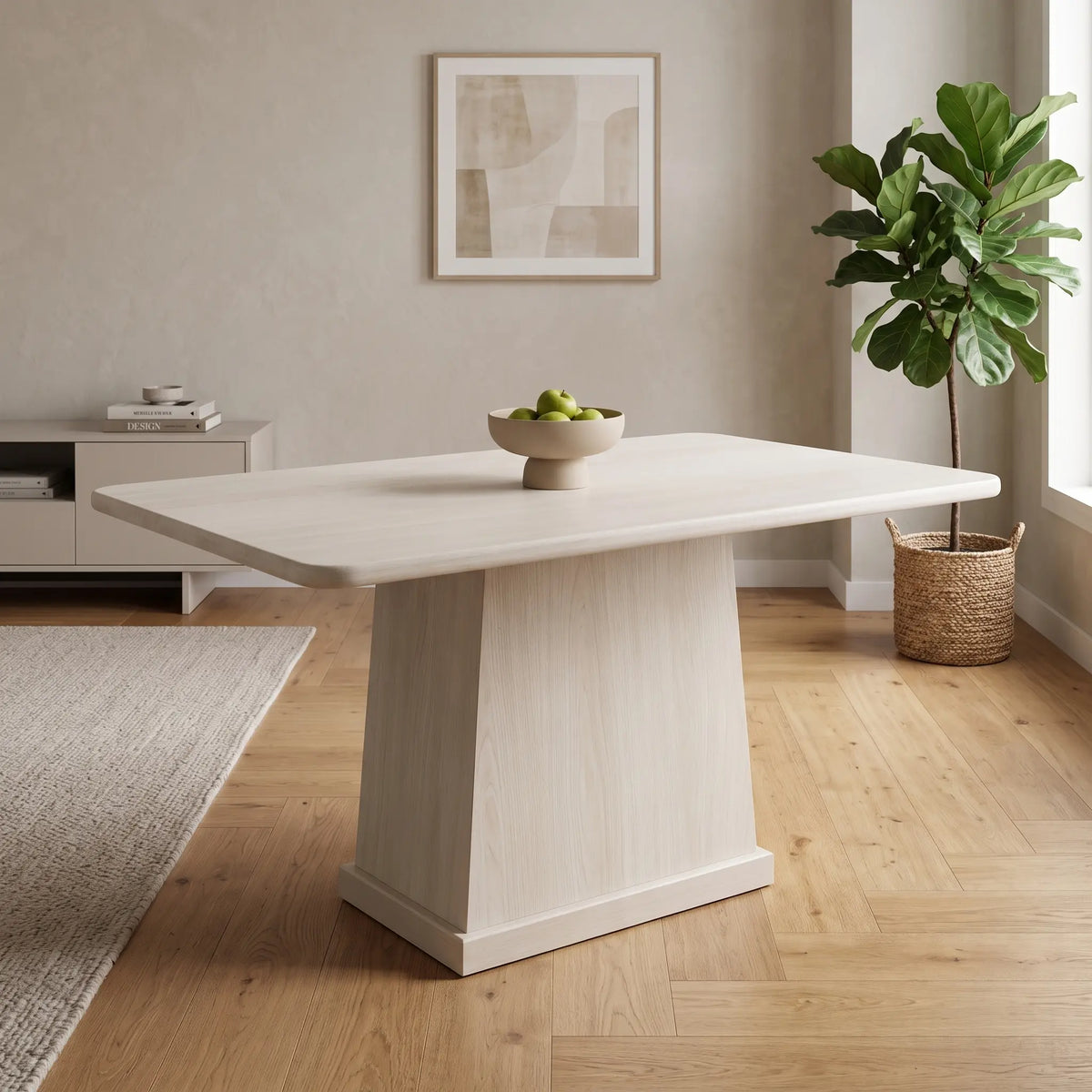 Ivory Monolith Marble Dining Table
