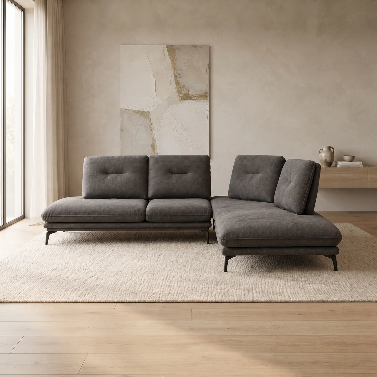 Kavion Pro-Adjust Modern L-Shape Sofa