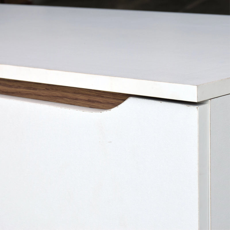 Close-up of a white surface with a wooden edge