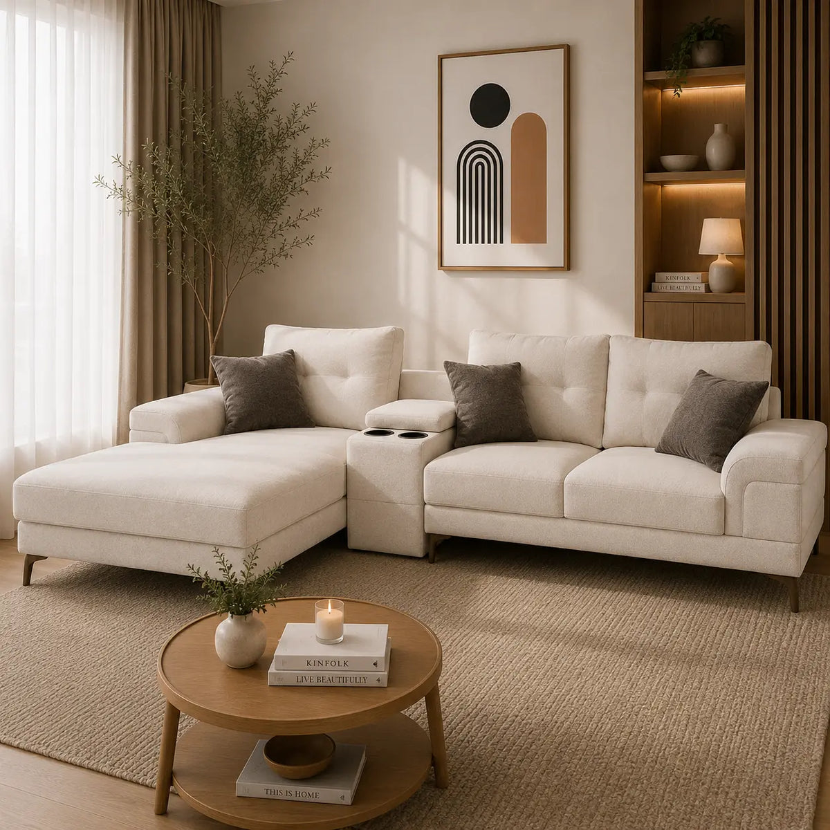 Noami Elite Entertainer L Shape Sofa