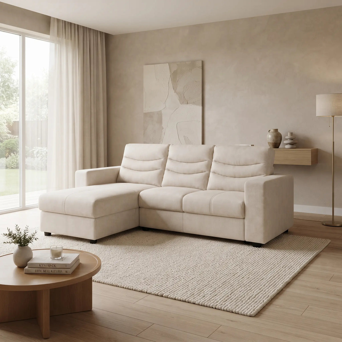 Solonna L Shape Premium Fabric Sofa