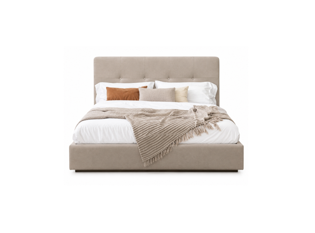 Valencia upholstered divan bed frame with padded headboard