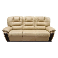 Beige leather sofa