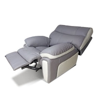 Gray recliner chair on a white background