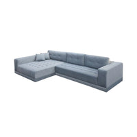 Gray sectional sofa on a white background