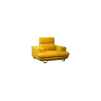 Yellow sofa on a white background