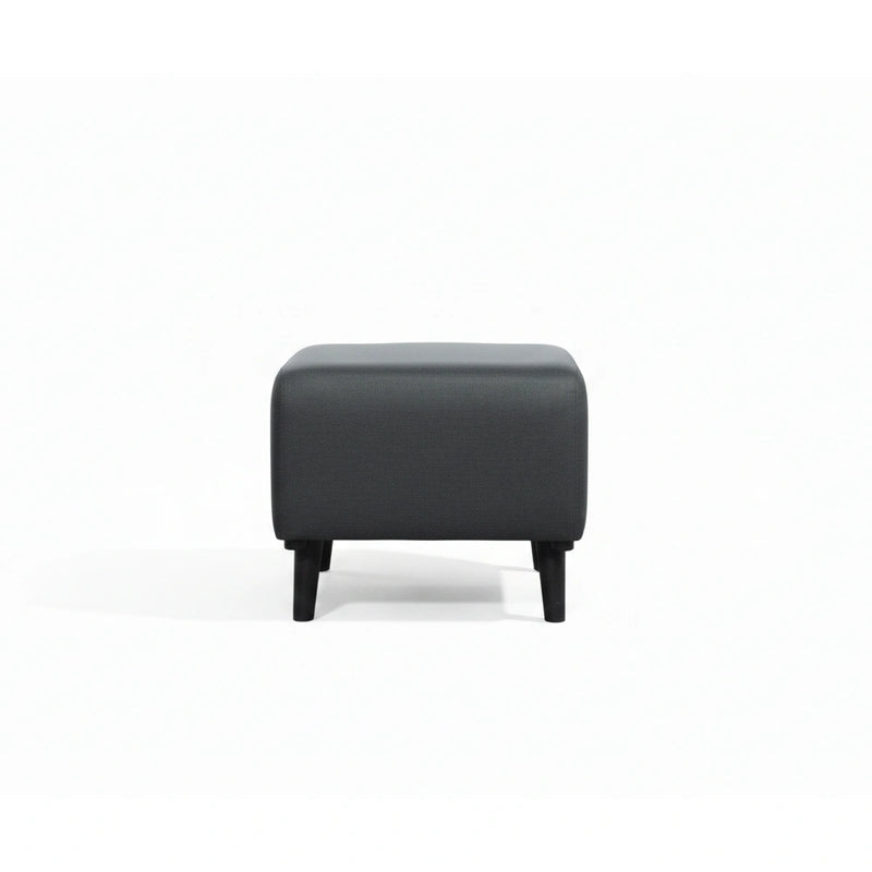 Gray ottoman on a white background
