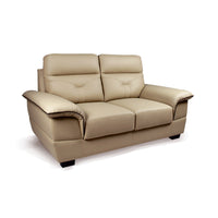 Beige leather sofa