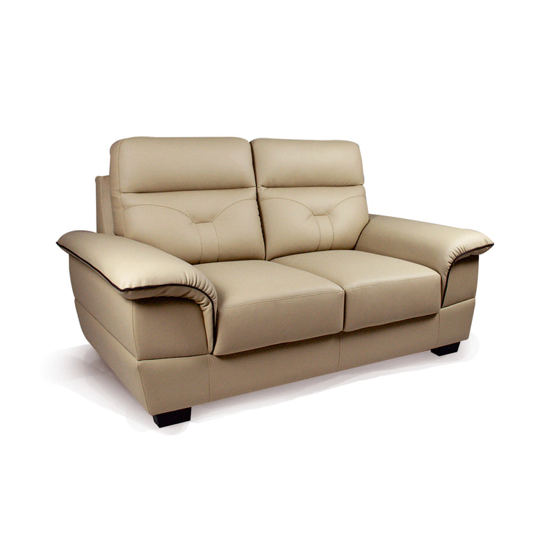 Beige leather sofa