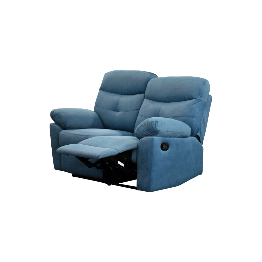 Blue recliner chair on a white background