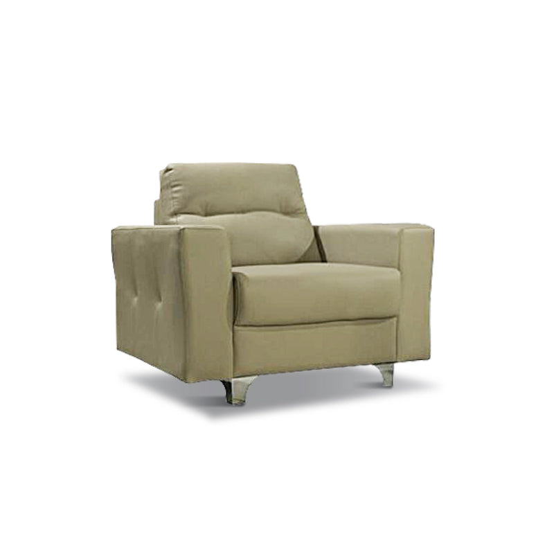 Beige armchair on a white background