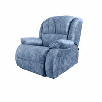 Blue recliner chair on a white background