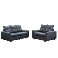 Gray sofa set on a white background