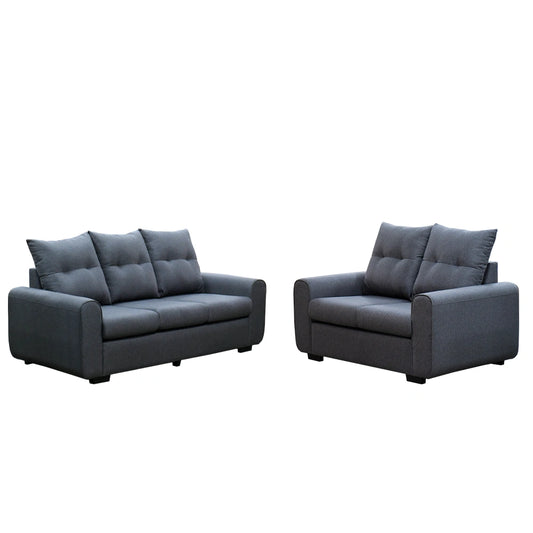 Gray sofa set on a white background