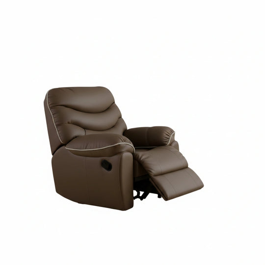 Brown recliner chair on a white background