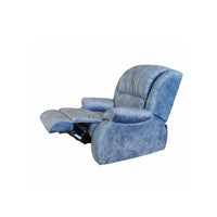 Blue recliner chair on a white background