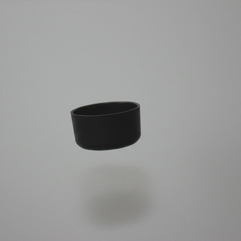 Black ceramic cup
