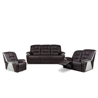 Sorento Premium Comfort Sofa Black leather recliner sofa set