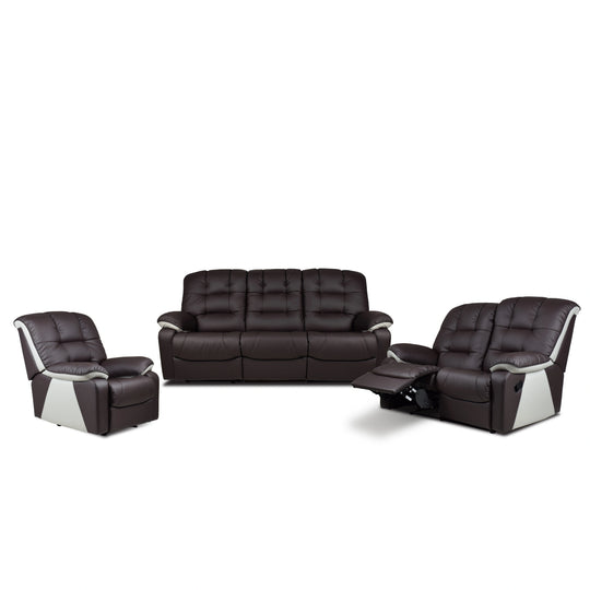 Sorento Premium Comfort Sofa Black leather recliner sofa set