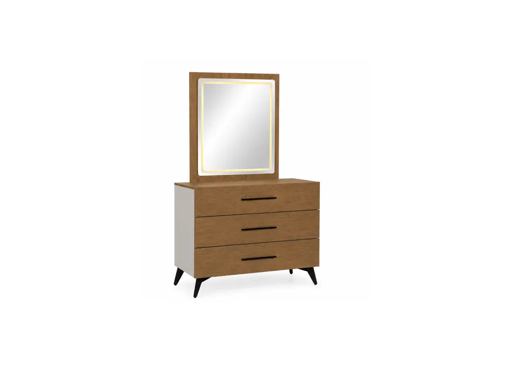 Allura Dressing Table Cinnamon Oak - TD Furniture