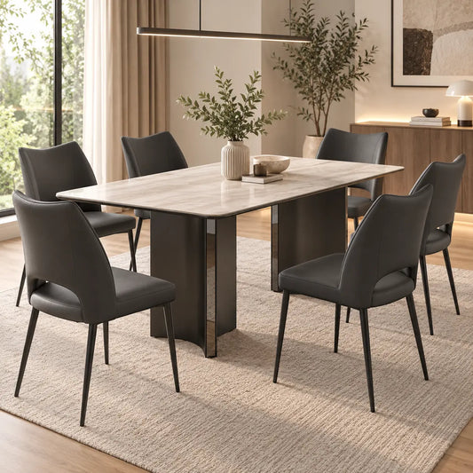 Alora 5.3'FT Marble Dining Set