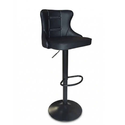Black bar stool on a white background