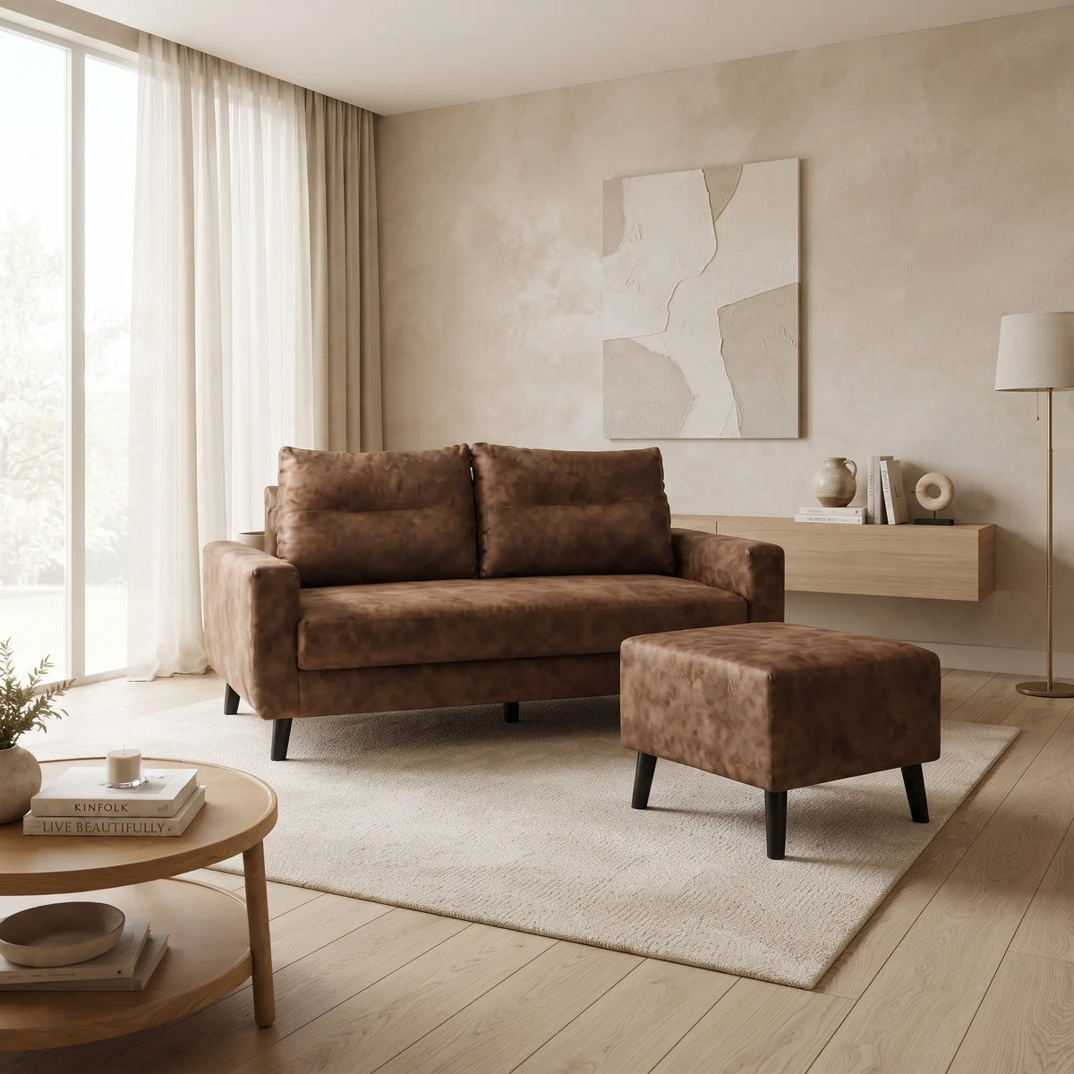 Ashley Luxe Wide-Seating L Shape Sofa