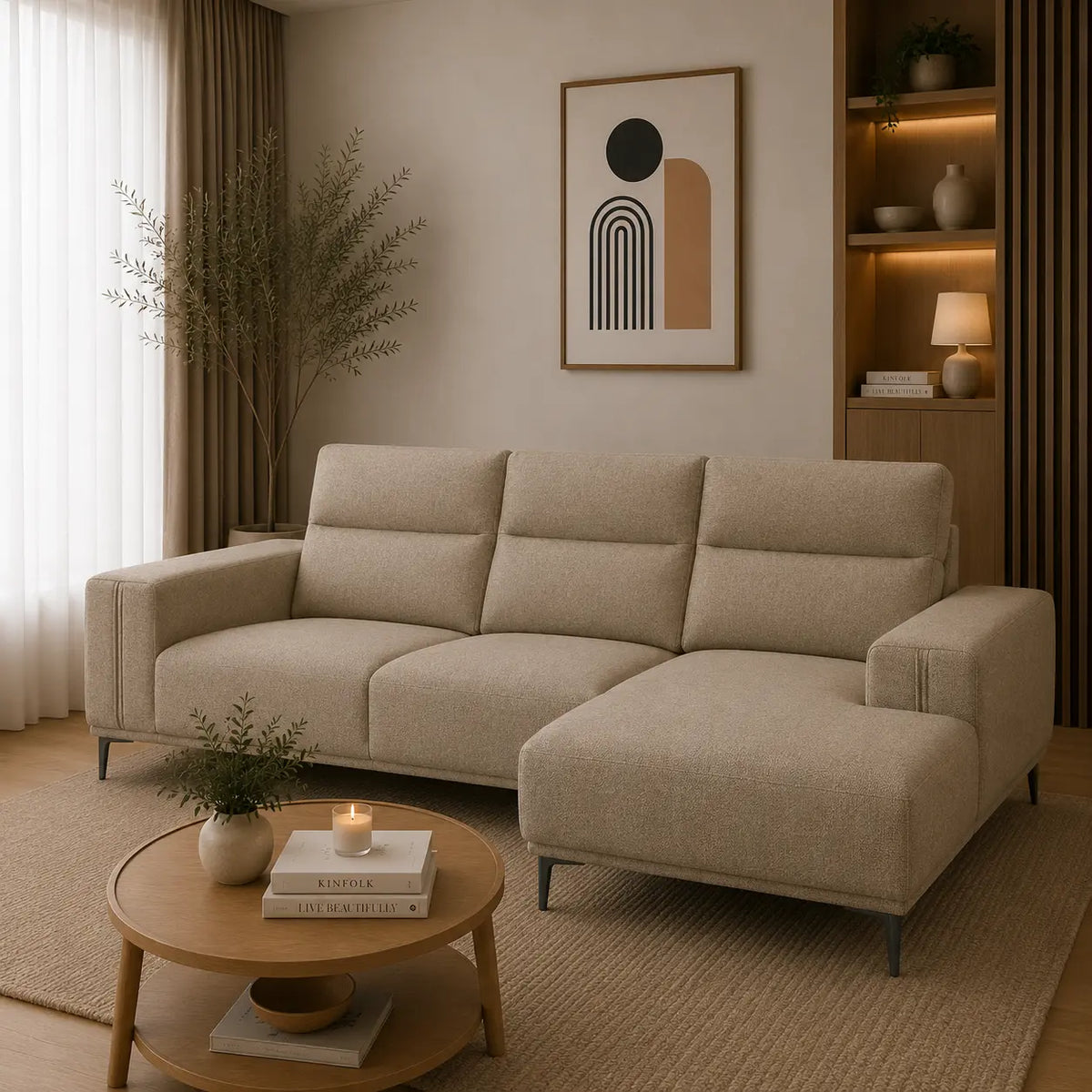 Averon Modern Versa L-Shape Sofa