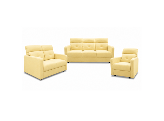 Avila 1+2+3 seater fabric sofa set in a modern living room layout