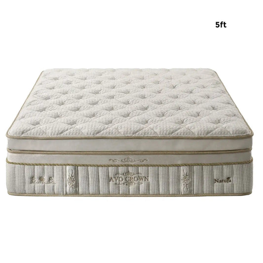 Mattress with 'Avo Crown' branding on a white background