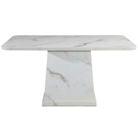 Marble-patterned table on a white background