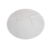 Round marble coaster with gray and white marbled pattern on a white background