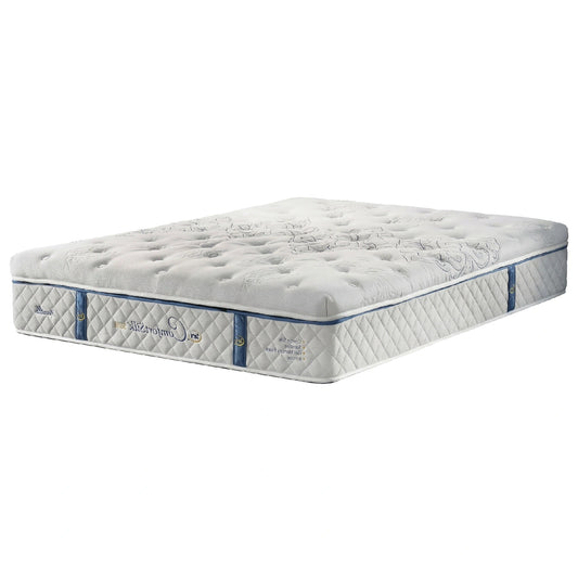 Mattress with brand logo on a white background