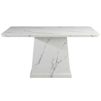 Marble-patterned table on a white background