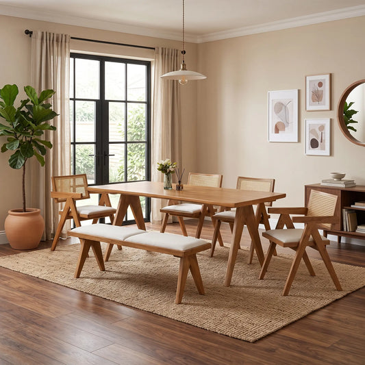 Claire Solid Wooden Dining Set