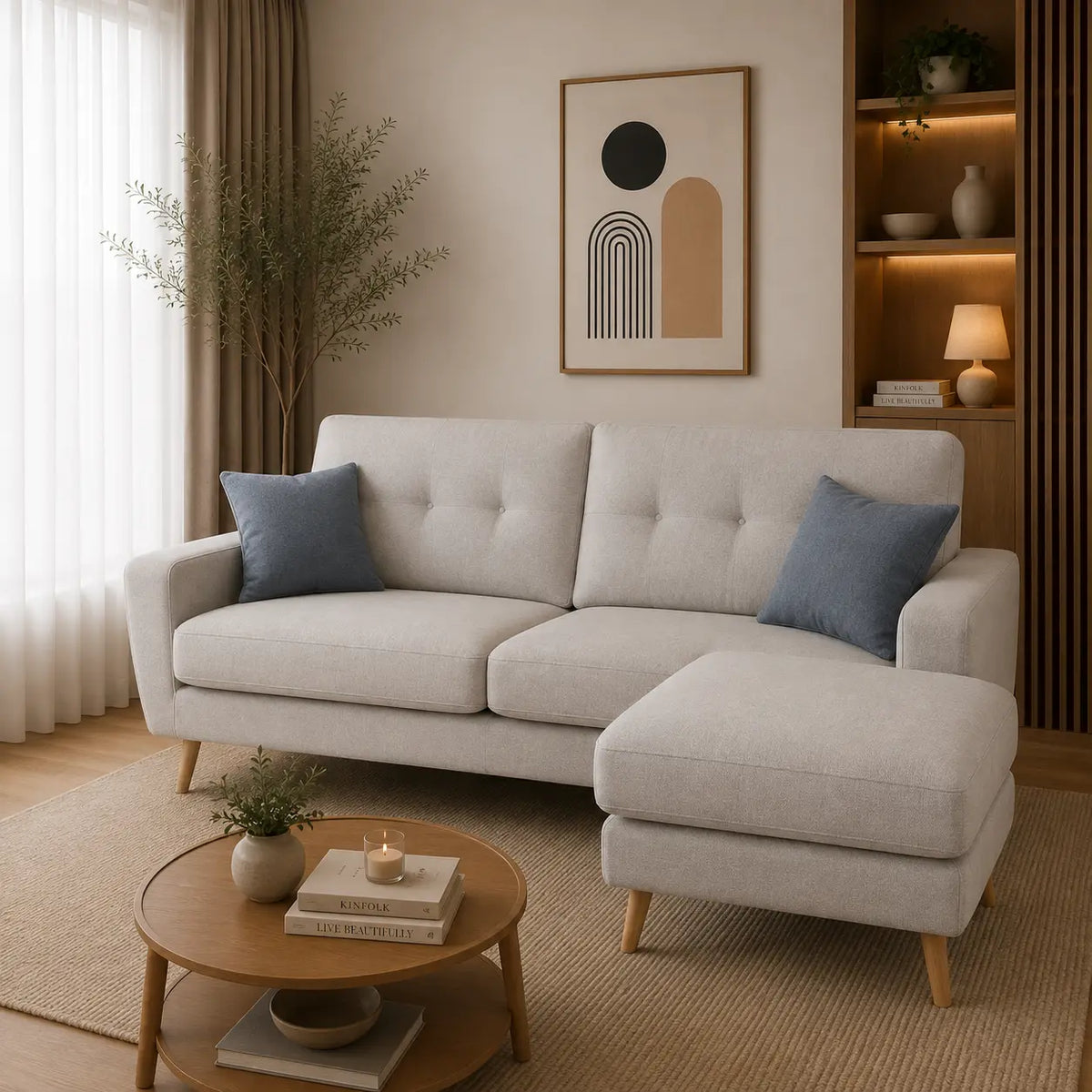 Claude Nordic Versa L Shape Sofa